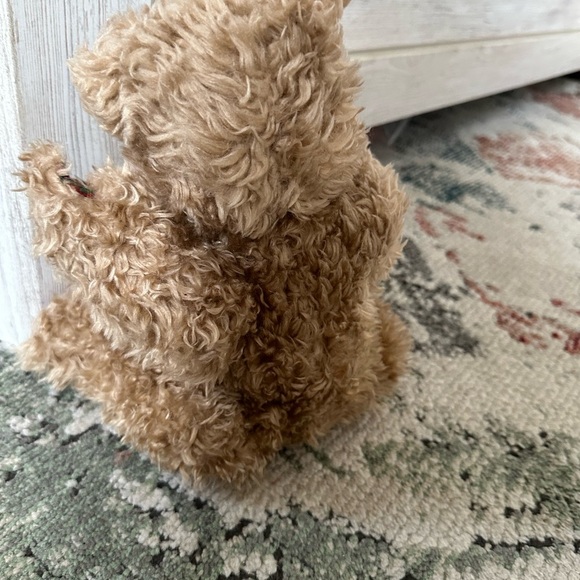 Vintage Shaggy Jointed Brown & Plaid Kiss Blowing Teddy Bear Plush THE CUTEST - Picture 6 of 15